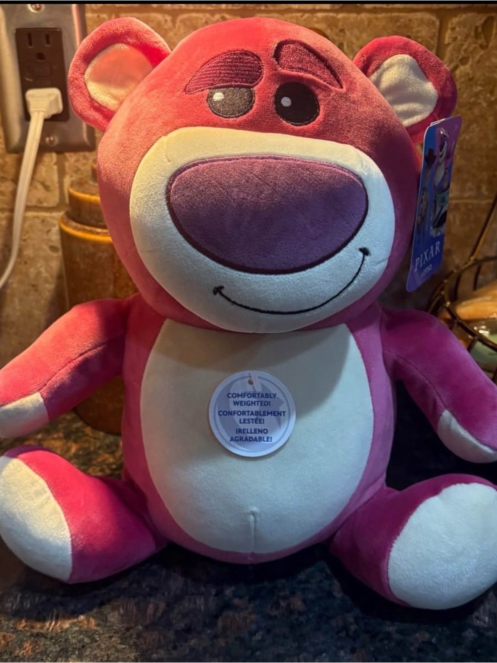 NWT Disney Parks Toy Story Lotso Weighted Plush 14" Removable 2.5lb Pouch